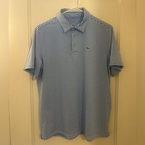 Vineyard Vines Blue and White Polo Shirt